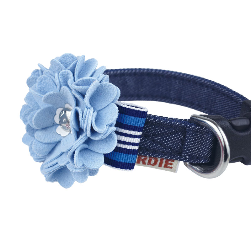 Rosette Denim Collar