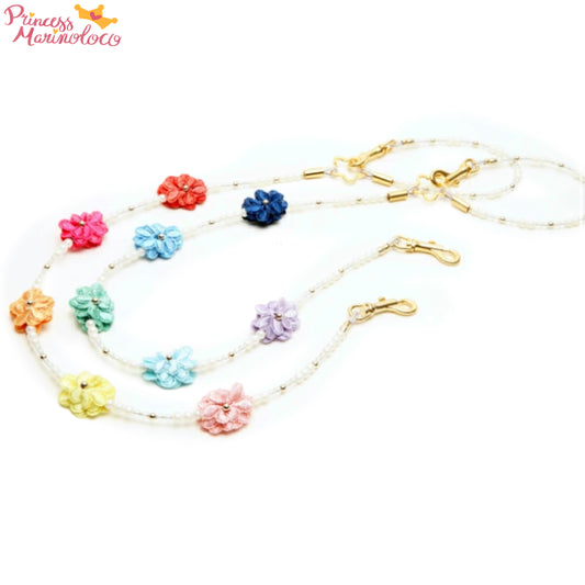 Colorful Flowers Pearl Leash