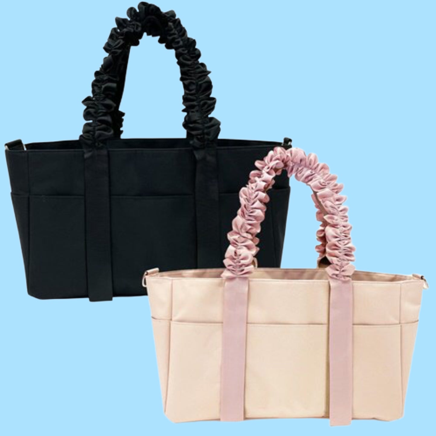 Ruffle Handle Tote Carrier