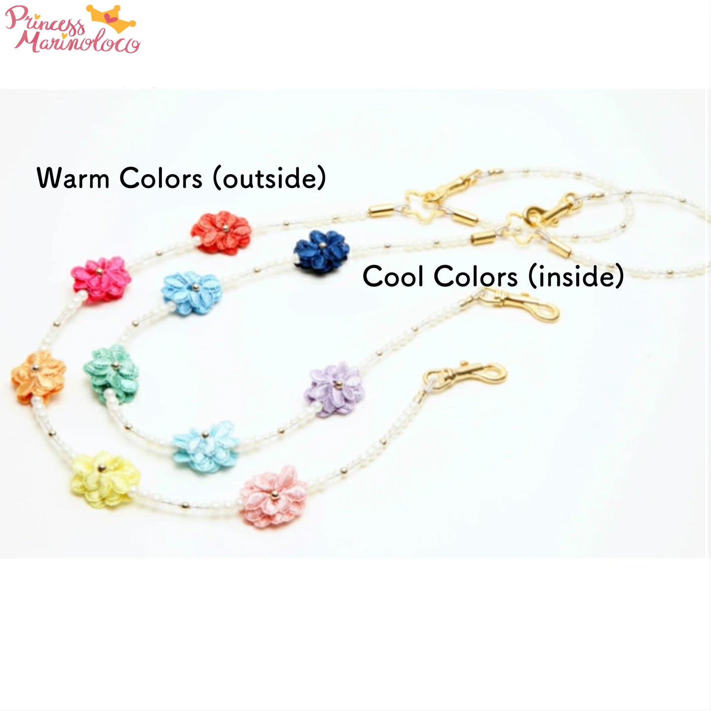 Colorful Flowers Pearl Leash