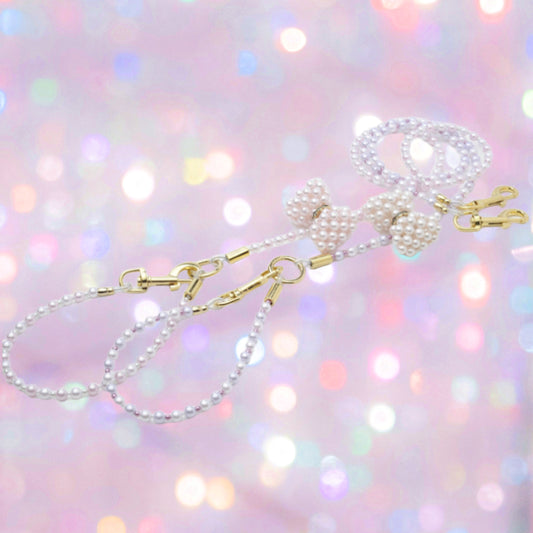 Sweet Ribbon Pearl Leash & Collar