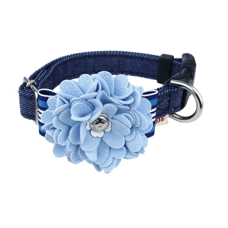 Rosette Denim Collar