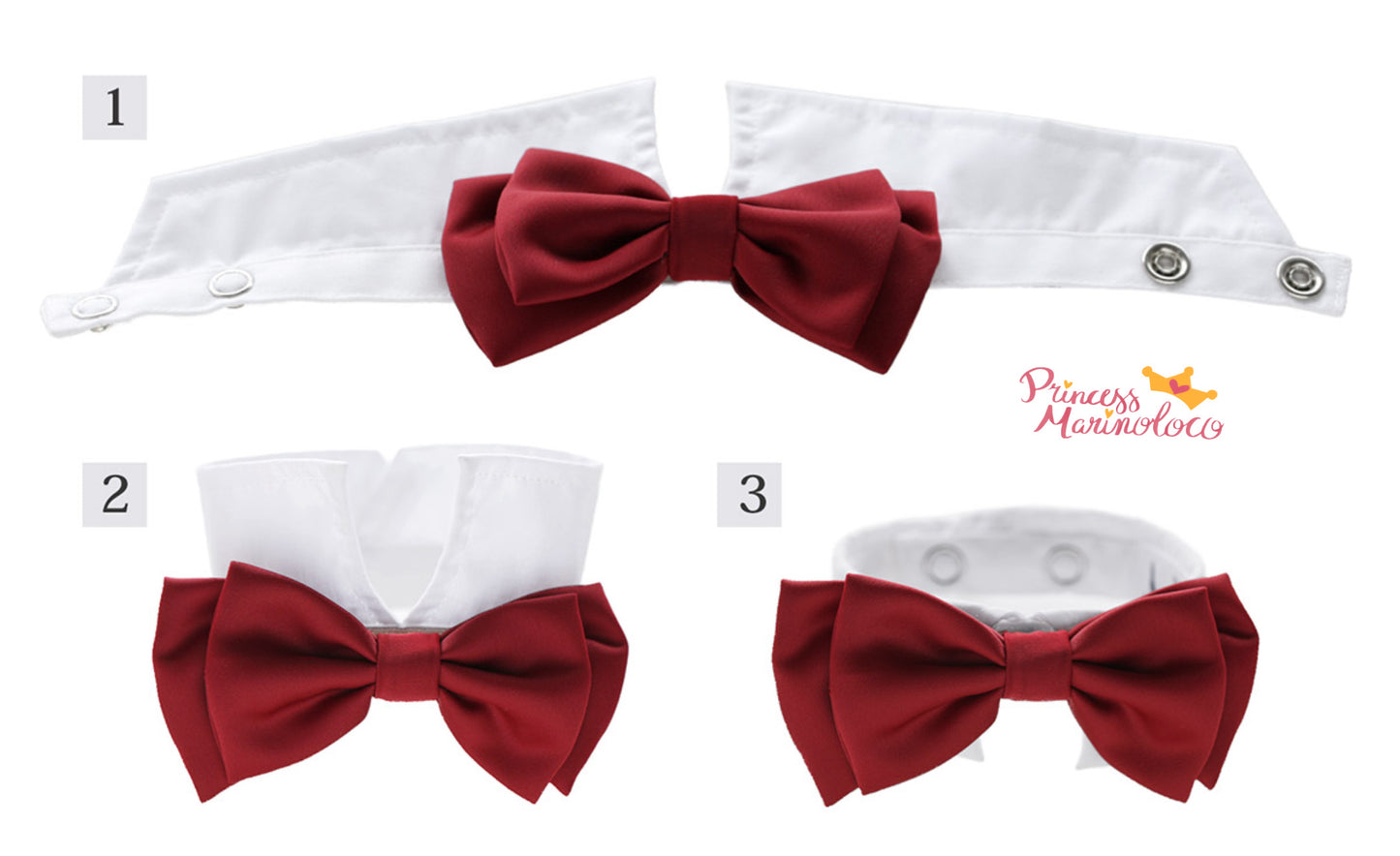 School Girl Ribbon Tie and White Collar