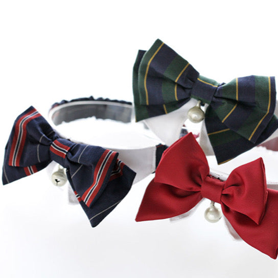 School Girl’s Style Ribbon Bow Tie Scrunchie For Cat