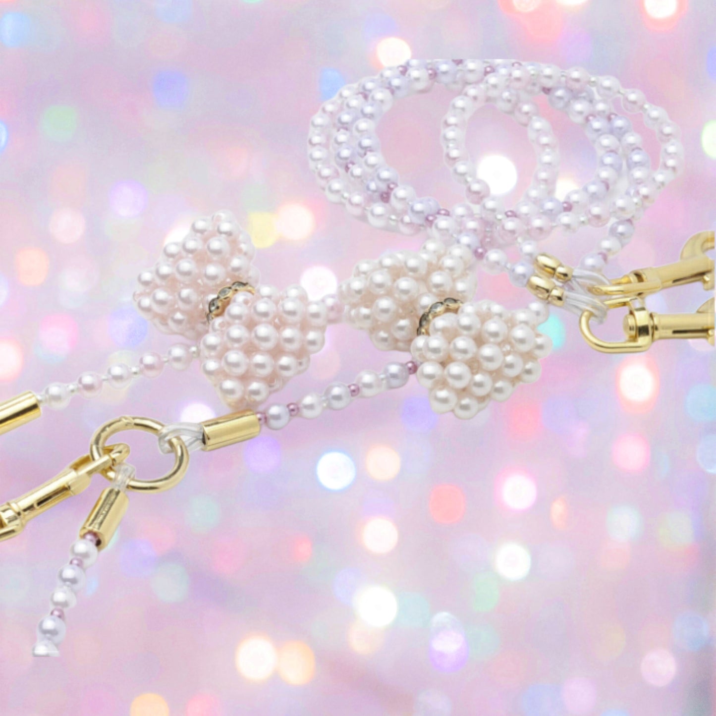 Sweet Ribbon Pearl Leash & Collar