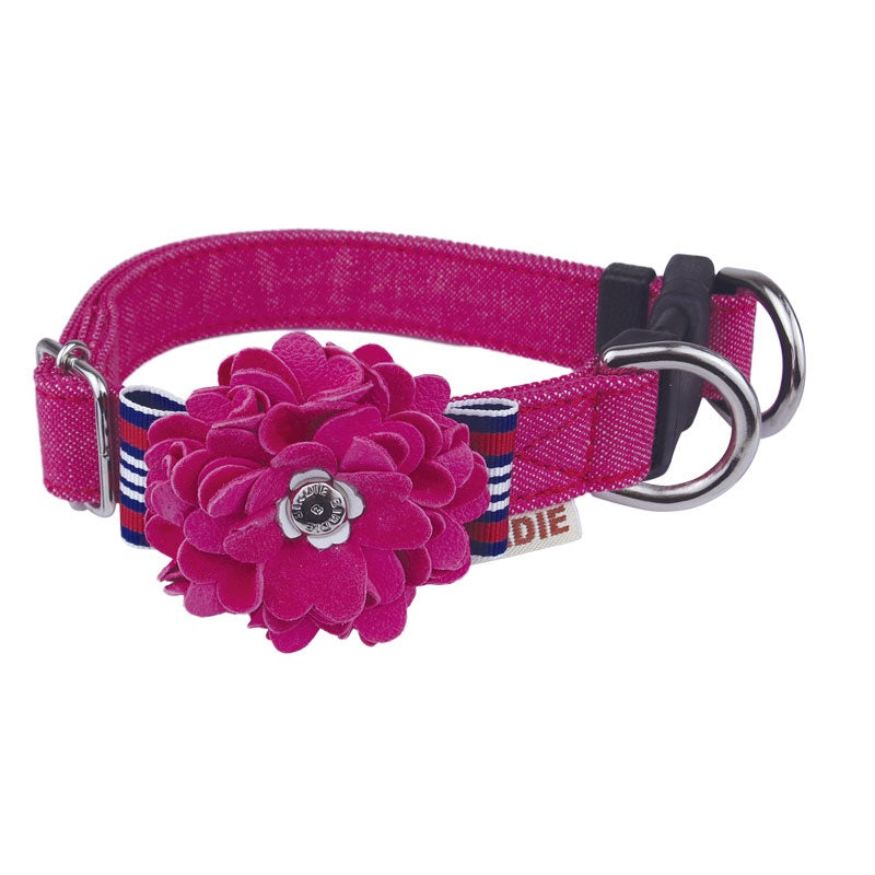 Rosette Denim Collar